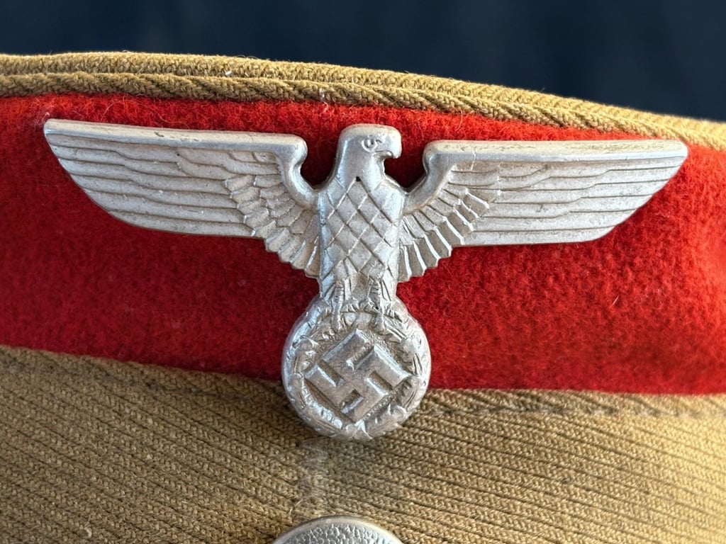 WW2 THIRD REICH GERMAN STORMTROOPER ENLISTED MANS KEPI FOR THE SA GROUP STAFF DATED 1935.