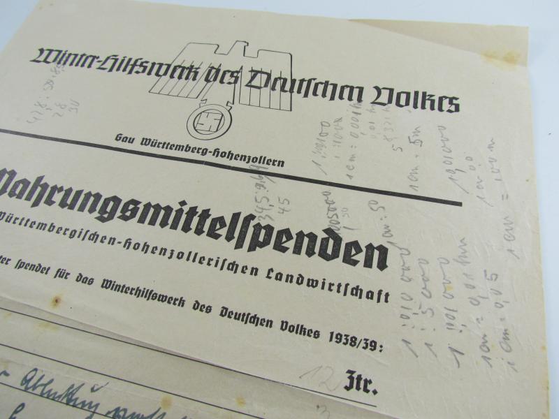 WHW ( Winterhilswerk ) Document