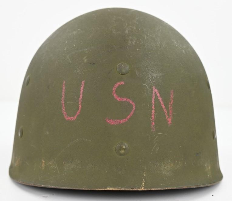 USN WW2 M1 5th Army Shore Patrol Helmet