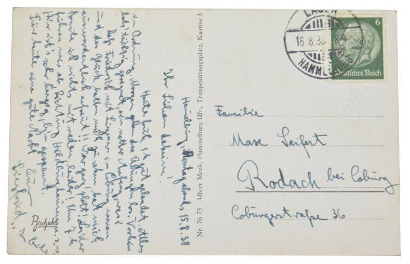 German WH Postcard 'Truppenübungsplatz Hammelburg'