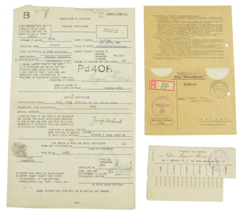 German WH Portrait/Paper Grouping 'August Muus'