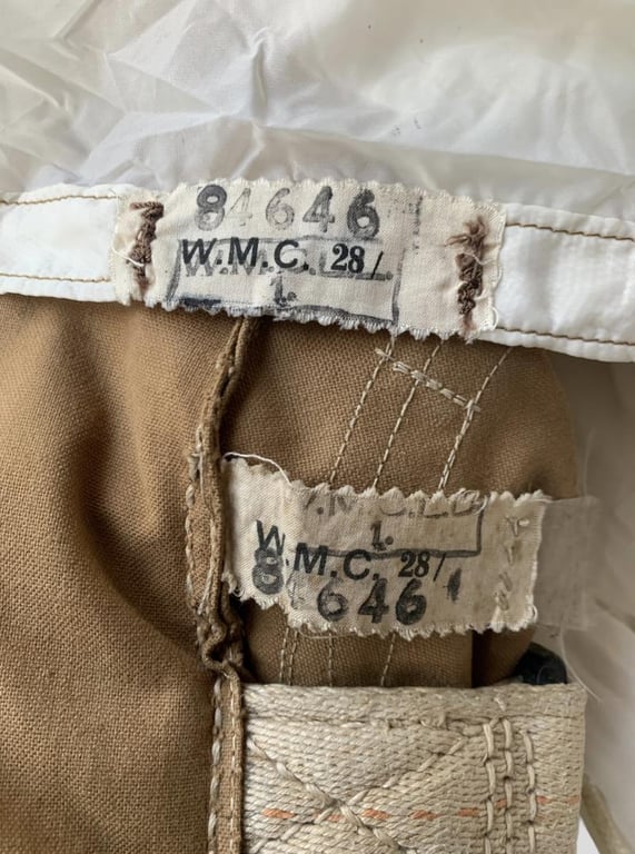 British Airborne Container Parachute in White