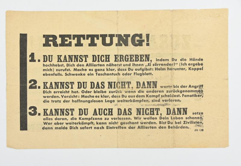Allied WW2 Droppingsflyer 'Zusammenbruch'