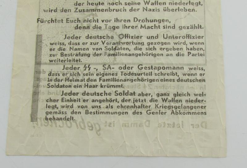 Allied Propaganda Leaflet “Die Russen sind da!” (CT-45), January 1945