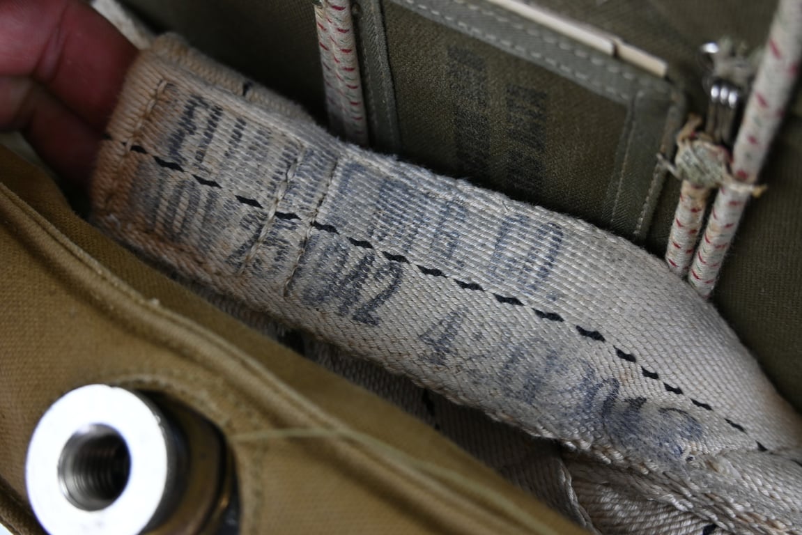 USAAF WW2 Named AN6510-1 Seat Parachute Harness Assembly