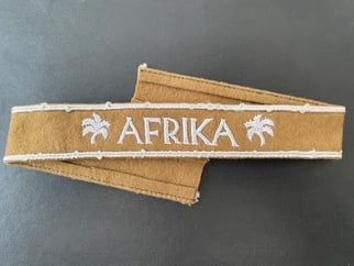 GERMAN WWII AFRIKA CUFF TITLE, SUPERB EXAMPLE MINT.