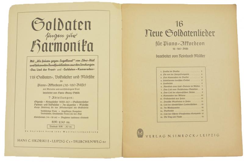 German WH Songbook '16 Neue Soldatenlieder'