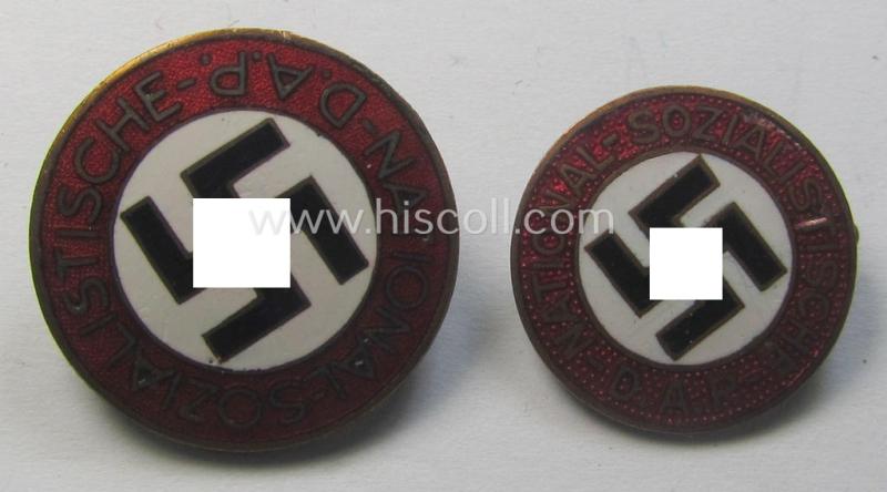 'Variant'- (ie. smaller-sized) 'N.S.D.A.P. - Parteiabzeichen' showing the makers'-designation: 'RzM' and/or: '75'