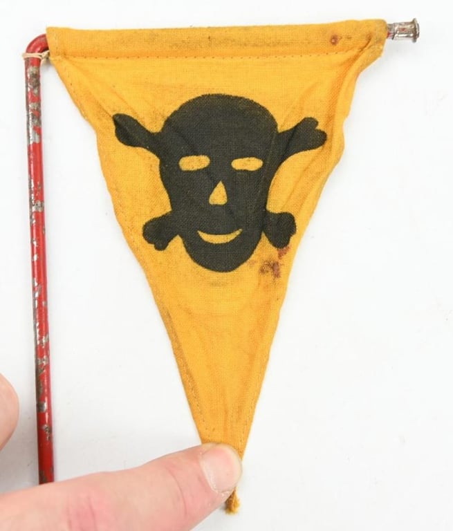 German WH Gas Warning Flag with Pole