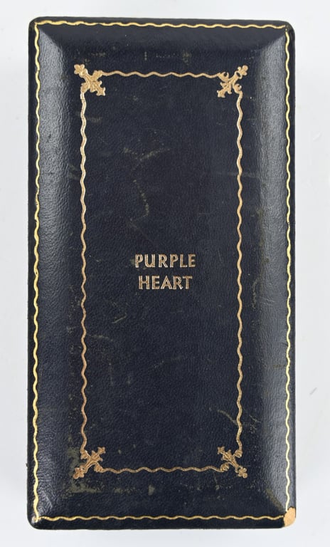 US WW2 Purple Heart In Case 'Nicolas P. Spear' with letter