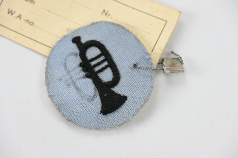 Dutch NSB Jeugdstrom Musician Patch with Card