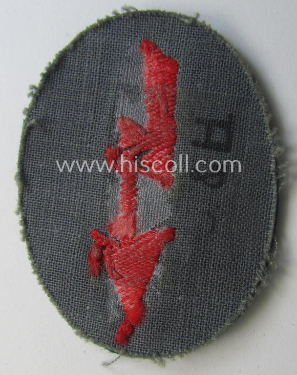 WH (Heeres) trade- and/or special-career insignia ie. hand-embroidered signal-blitz: 'Artillerie-Trpn.'