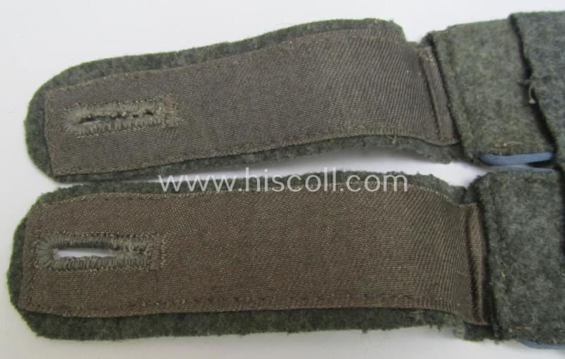 Attractive - and fully matching! - pair of mid-war-period so-called: 'M41 o. M43'-pattern, WH (Heeres) EM-type shoulderstraps that comes with its accompanying 'Überschube'-pair as intended for a: 'Soldat des Nachschub-Abteilungs XII'