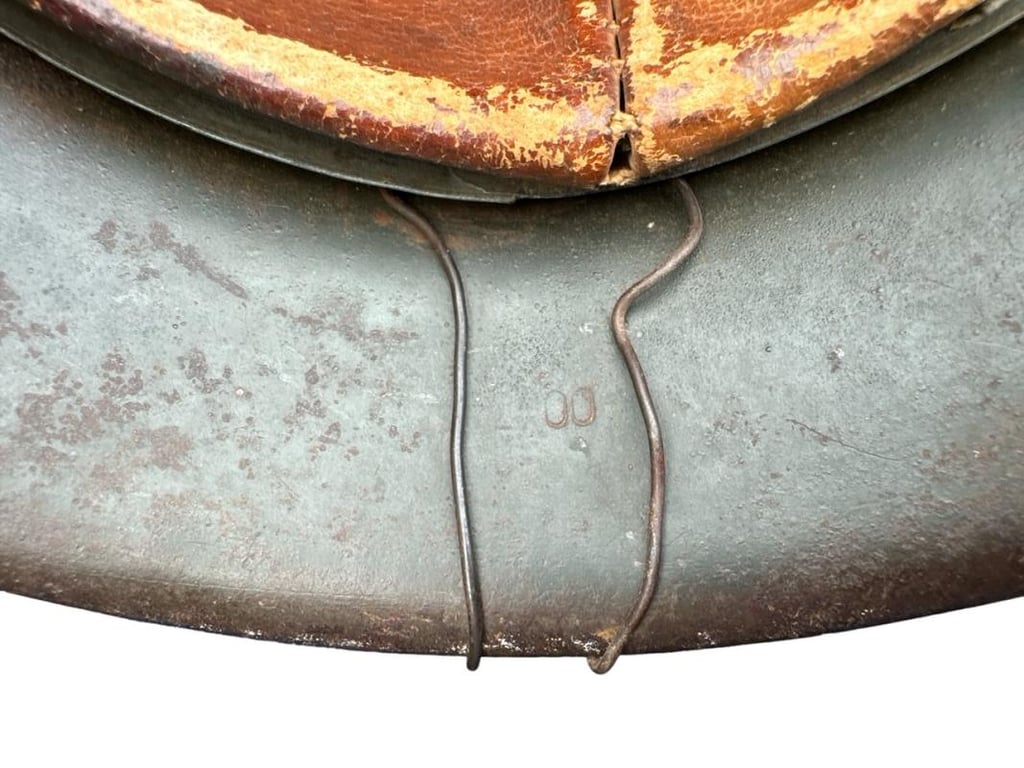 Wehrmacht M42 Camouflage Helmet in Tan Paint Captured in Normandy!