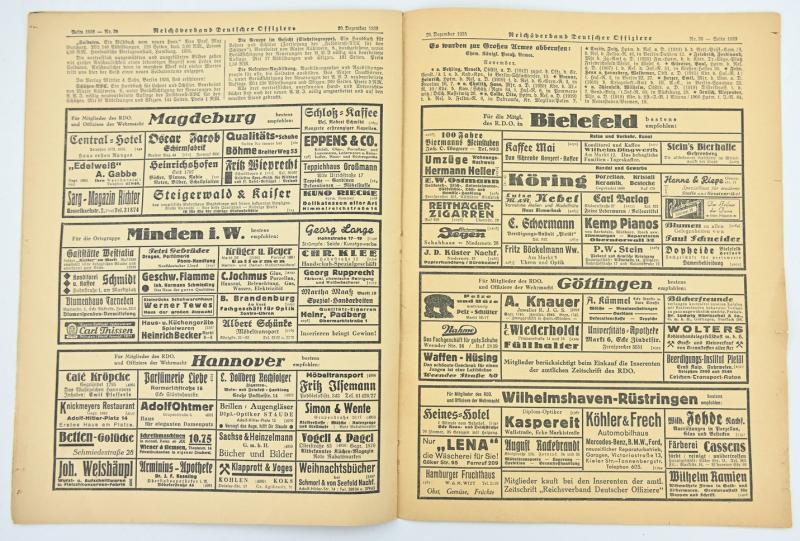German Newspaper 'Reichsverband Deutsche Offiziere'
