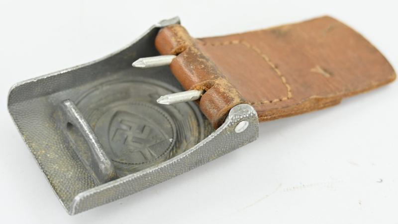 German RAD Beltbuckle with leather tab
