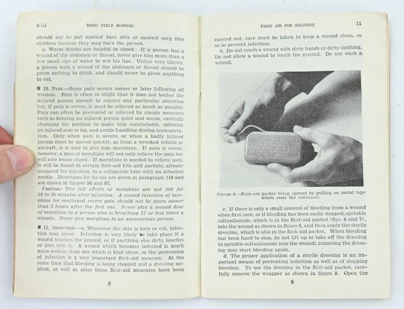 US WW2 First Aid for Soldiers FM 21-11
