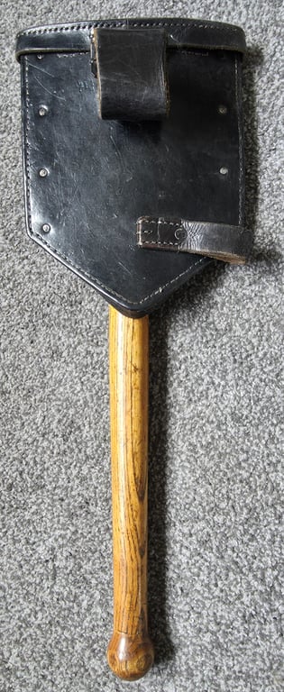 Wehrmacht Folding Shovel in 1st pattern carrier.