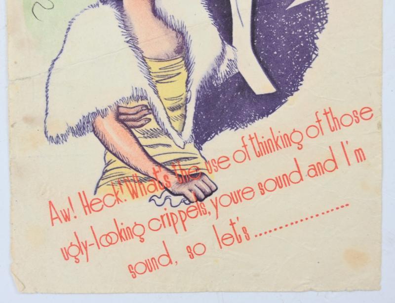 Japanese WW2 Propaganda Leaflet "AW! Heck!'