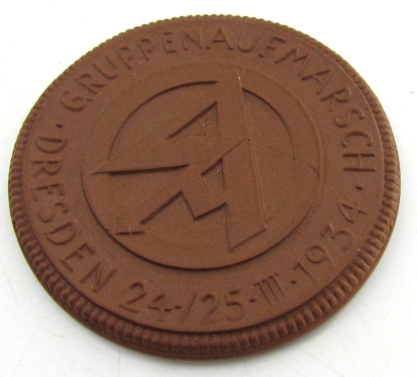 SA Gruppenaufmarsch Dresden 1934 table medal in case