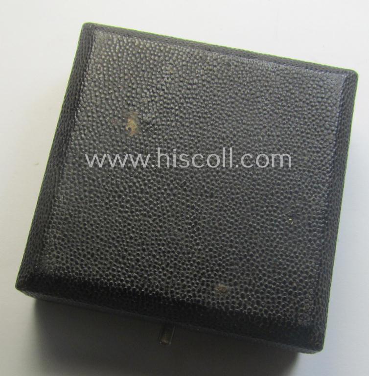 Greyish-silver-toned, 'Reichsnährstand'- (ie. 'RNSt.'-) related, commemorative-award-plaque entitled: '5. Reichsnährstands-Austellung - Blut und Boden - Leipzig 1939 - Rohmilch' and that comes stored in its period etui