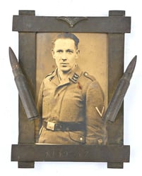 German LW Remembrance Picture with Frame