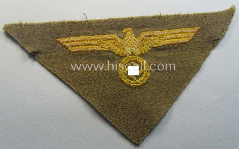 WH (Kriegsmarine) 'tropical-issue' (ie. DAK or: 'Deutsches Afrika Korps'-related-) breasteagle, as executed in machine-embroidered style and that comes in a 'virtually mint- ie. unissued', condition