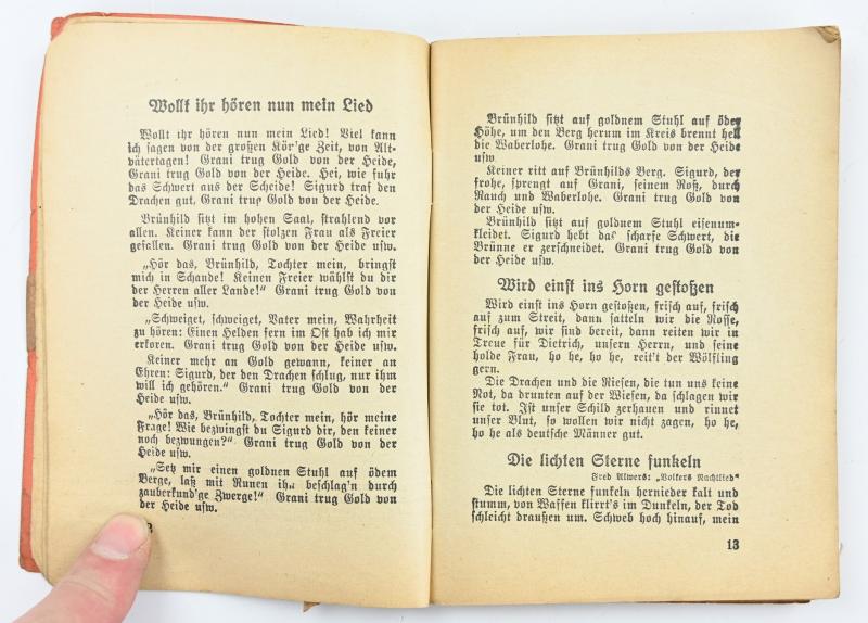 German HJ Songbook 'Uns geht die Sonne nicht unter'