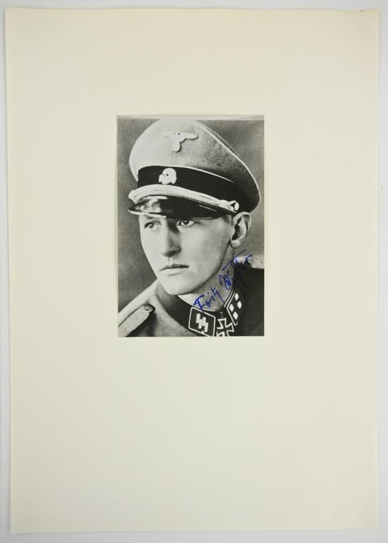 Signature of Waffen-SS Knight's Cross Recipient 'Friedrich Richter'