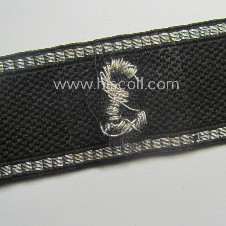 Superb, 'Allgemeine-SS', so-called: 'RzM-styled' (and neatly hand-embroidered!) cuff-title (ie. 'Ärmelstreifen') as was intended for usage by the soldiers (ie. NCOs and/or officers) attached to the: '3. SS-Standarte' "Thüringen"