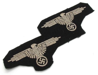 2x Waffen-SS Sleeve Eagles on a factory Sheet