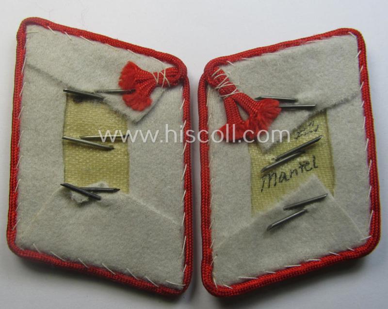 Fully matching pair of WH (Luftwaffe) bright-red-piped, EM- (ie. NCO-) type collar-patches (ie. 'Kragenspiegel') as was intended for usage by a member within one of the units of the: 'Hermann Göring-Division'