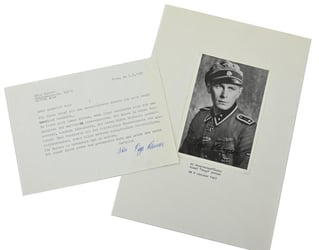 Signature of Waffen-SS KC Recipient 'Sepp Lainer'
