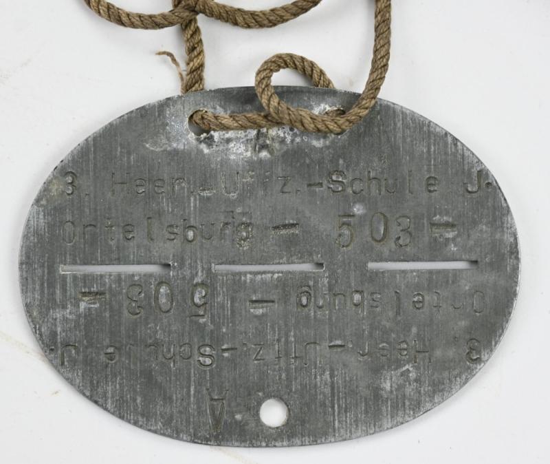 German WH 'Heeres-Unteroffizierschule Ortelsburg' Dog-Tag