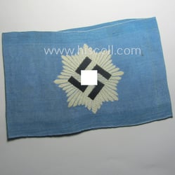 Light-blue-coloured and neatly 'BeVo'-woven, so-called: RLB (or: 'Reichsluftschutzbund')...