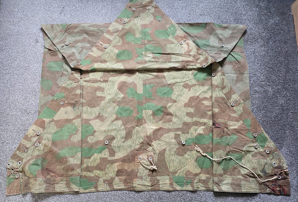 Wehrmacht Splinter pattern camouflage tent shelter quarter.