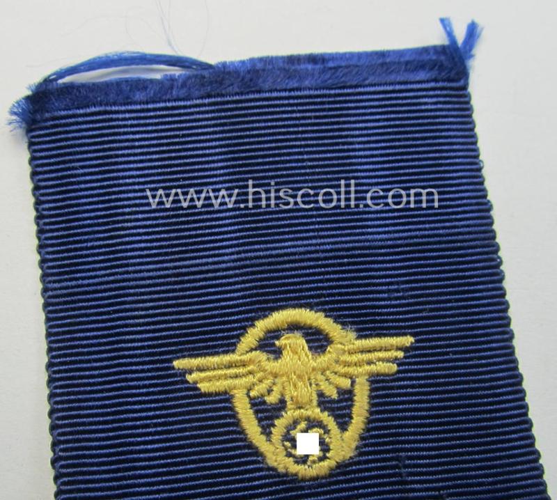 Golden-class, 'Pol.-Dienstauszeichnung 1. Stufe' that comes with its accompanying ribbon (ie. 'Bandabschnitt')