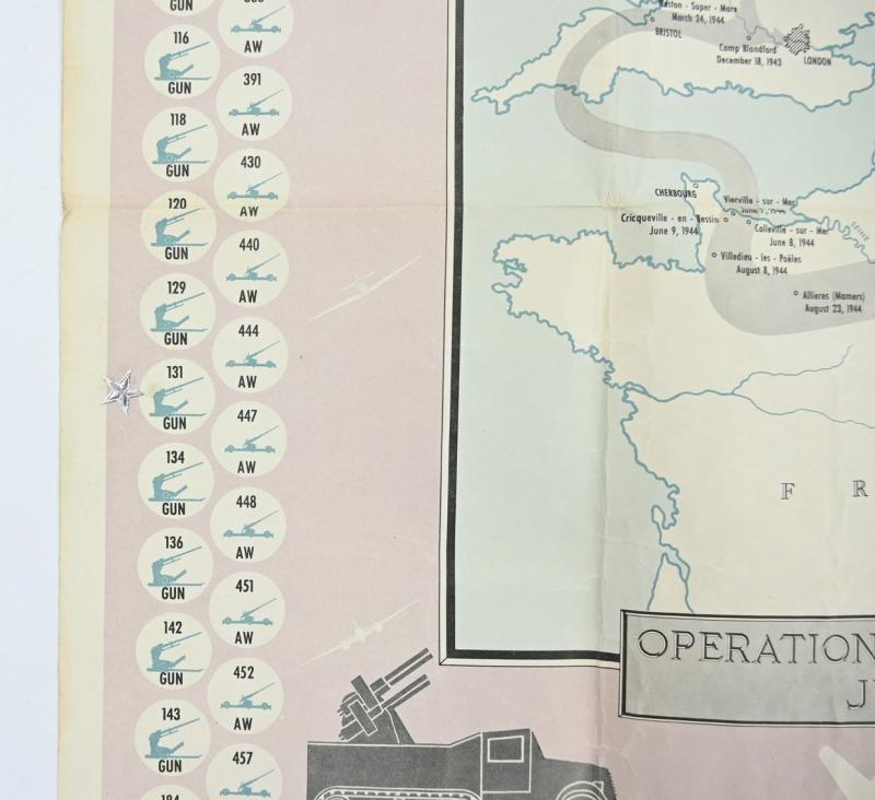 US WW2 Route Map 131st AAA