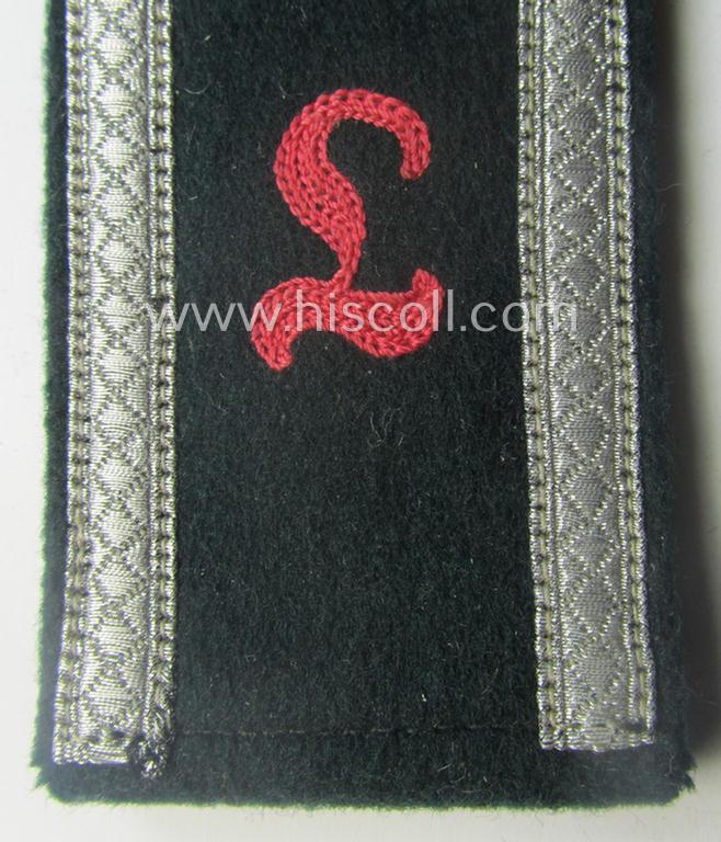 Single, early-period (ie. 'M36-pattern and/or pointed-styled), WH (Heeres) 'cyphered', NCO-type shoulderstrap as was intended for an: 'Uffz. u. Mitglied eines Panzer-Lehr-Rgts.'