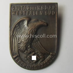 Commemorative - copper-based- and/or bronze-coloured - N.S.D.A.P.-related 'tinnie',...