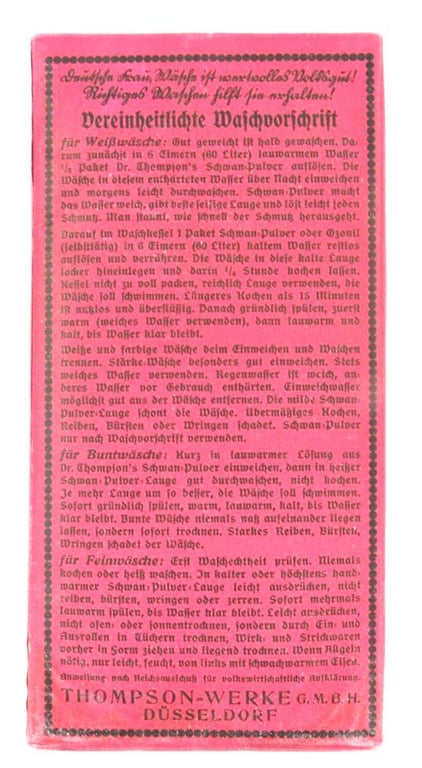 German Third Reich Era Dr.Thompsons' Schwan-Pulver