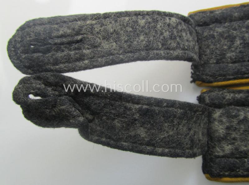 Pair of Waffen-SS, mid-war-period- (ie. 'private-purchased' ie. tailor-made-pattern!) NCO-type shoulderstraps as was intended for usage by a: 'SS-Unterscharführer eines Kavallerie- o. Aufklärungs-Abts.'
