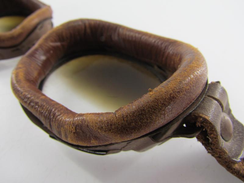 Luftwaffe LKPW101 Flight Crews Leather Winter Helmet With Flight Goggles