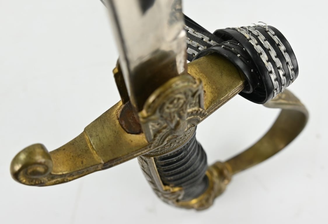 German WH Officer Lionhead Sword with Portopee