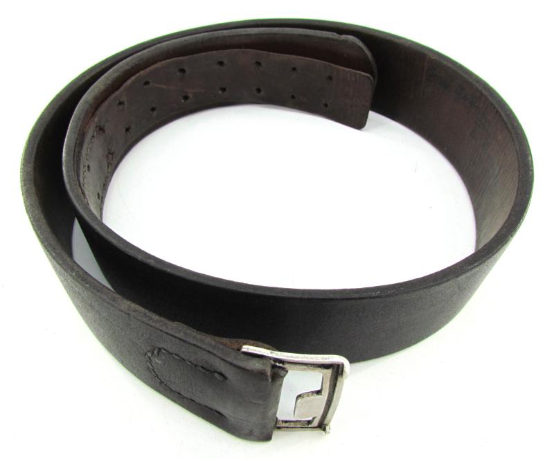 German Leather equipment belt with rare catch ( Police )