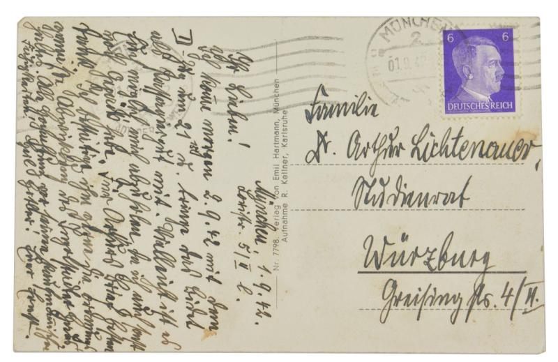 German Postcard Führer's building Munich