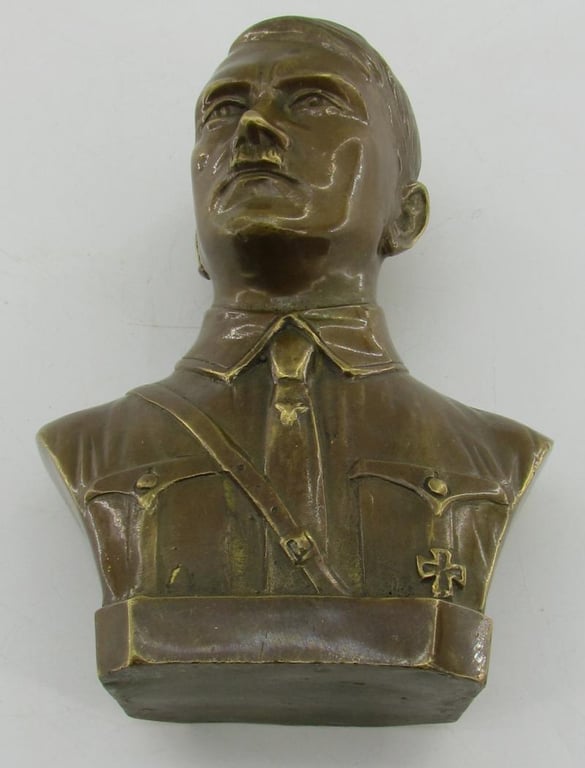 Brass Material Bust of Adolf Hitler