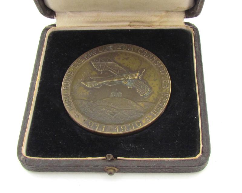 Rare 1936 DLV Medal (Deutscher Luftsportverband) in Case