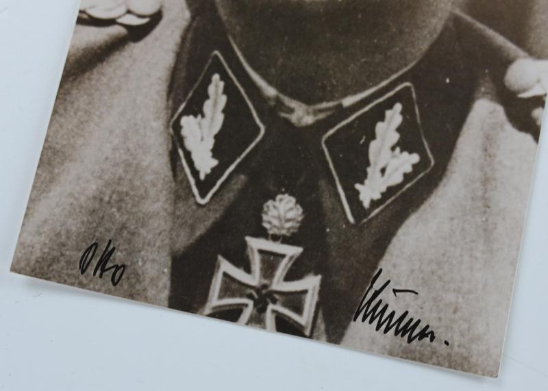 Postcard with Signature of Waffen-SS KC-OL&S Recipient 'Otto Kumm'