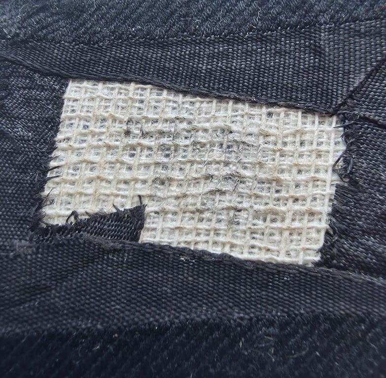 Waffen SS BeVo woven rune collar tab